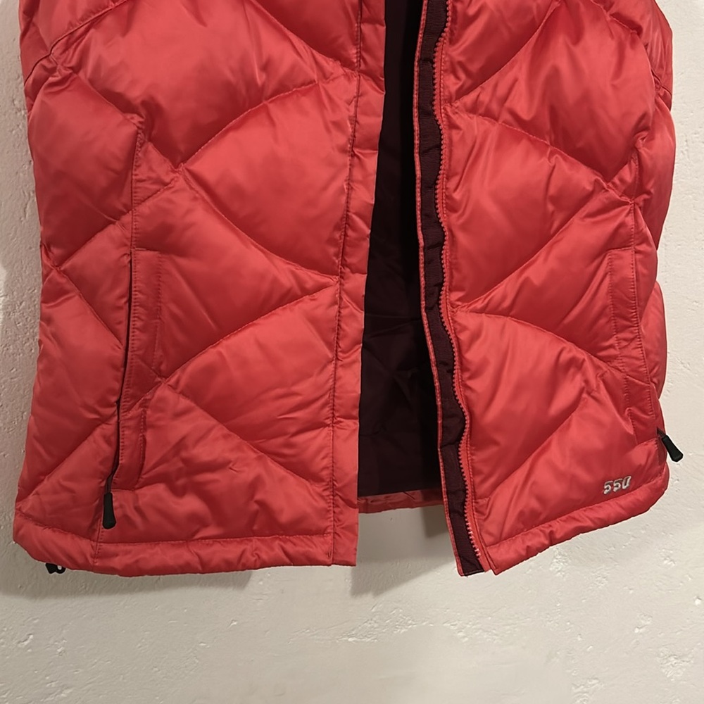North Face 550 Fill Aconcagua Nuptse Down Quilted Puffer Vest Coral - Picture 5 of 10